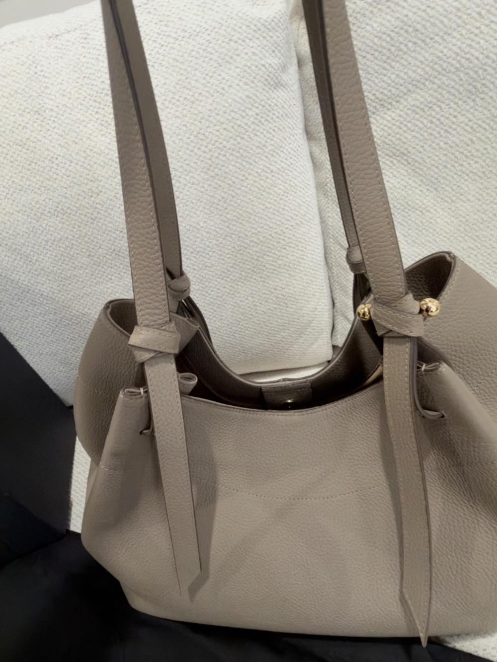 Strathberry Barra Tote in Taupe - Picture 14 of 15